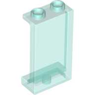 Panel 1 × 2 × 3 [Side Supports / Hollow Studs] Trans-Light Blue