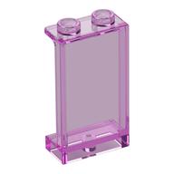 Paneel 1 × 2 × 3 [Seite Stützen / Hohlnoppen] Transparent-Dunkelrosa