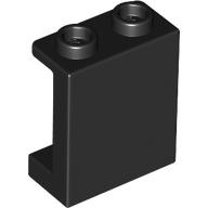 Paneel 1 × 2 × 2 [Seite Stützen / Hohlnoppen] Schwarz