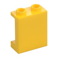 Panel 1 × 2 × 2 [Side Supports / Hollow Studs] Yellow