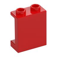Panel 1 × 2 × 2 [Side Supports / Hollow Studs] Red