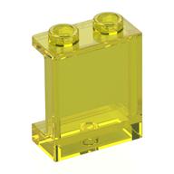 Panel 1 × 2 × 2 [Side Supports / Hollow Studs] Trans-Yellow