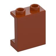 Panel 1 × 2 × 2 [Side Supports / Hollow Studs] Dark Orange