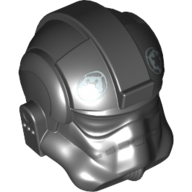Helmet AT-AT / Tie Pilot, Silver Imperial Pilot Logo Print Black