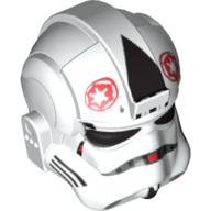 Helmet AT-AT / Tie Pilot, Red Imperial Logo Print Weiß