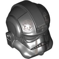 Helmet AT-AT / Tie Pilot, Silver Imperial Logo and Trim Print Schwarz