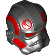 Helmet AT-AT / Tie Pilot, Red Inferno Squad Agent Print Black