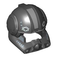 Helmet Clone Pilot with Open Visor and Sand Blue and Medium Blue Markings Print Black