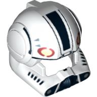 Helmet Clone Pilot with Open Visor and Black and Tan Details Print White