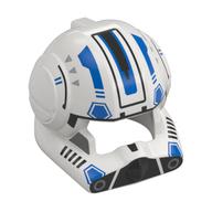 Helmet Clone Pilot with Open Visor with Black, Blue Markings print White