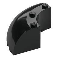 Stein rund Ecke 6 × 6 × 2 Schwarz