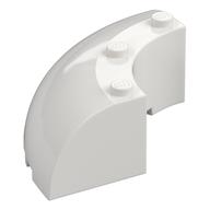 Brick Round Corner 6 × 6 × 2 White