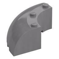 Brick Round Corner 6 × 6 × 2 Flat Silver