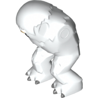 Creature Body Part, Wampa Body with Face, Dark Tan Nose Print Weiß