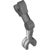 Arm Mechanical [2 Clips at 90°] with White Pattern on Left Dark Bluish Gray