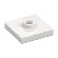 Plate Special 2 × 2 with Groove and Center Stud (Jumper) Weiß