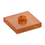 Plate Special 2 × 2 with Groove and Center Stud (Jumper) Trans-Orange