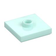 Plate Special 2 × 2 with Groove and Center Stud (Jumper) Hellaqua