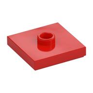 Plate Special 2 × 2 with Groove and Center Stud (Jumper) Rot