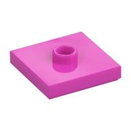 Plate Special 2 × 2 with Groove and Center Stud (Jumper) Dunkelrosa
