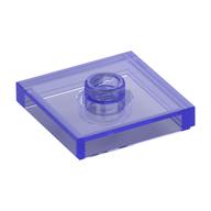 Plate Special 2 × 2 with Groove and Center Stud (Jumper) Trans-Purple