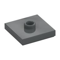 Plate Special 2 × 2 with Groove and Center Stud (Jumper) Dark Bluish Gray