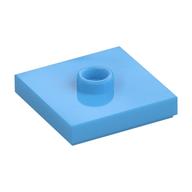 Plate Special 2 × 2 with Groove and Center Stud (Jumper) Medium Blue