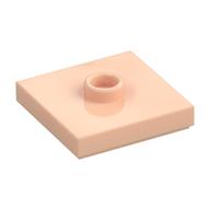 Plate Special 2 × 2 with Groove and Center Stud (Jumper) Light Nougat