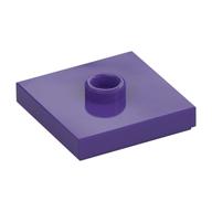 Plate Special 2 × 2 with Groove and Center Stud (Jumper) Dunkellila