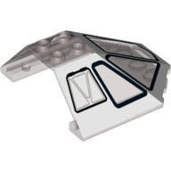 Windscreen 6 × 6 × 2 Canopy With Black Cockpit Window print Trans-Brown
