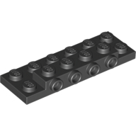 Platte speziell 2 × 6 × 2/3 mit 4 Noppen seitlich, 1 Stütze Wand auf unten