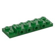 Plate Special 2 × 6 × 2/3 with 4 Studs on Side, 1 Support Wall on Bottom Green