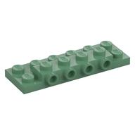 Platte speziell 2 × 6 × 2/3 mit 4 Noppen seitlich, 1 Stütze Wand auf unten Sandgrün