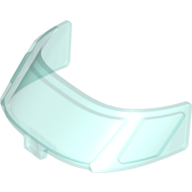 Glass for Aircraft Fuselage Curved Forward 6 × 10 Top Transparent-Hellblau