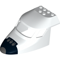 Aircraft Fuselage Curved Forward 6 × 10 Top with Space Shuttle Print White