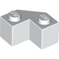 Brick Wedged 2 × 2 Facet White