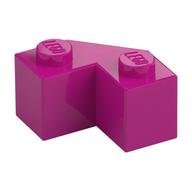 Brick Wedged 2 × 2 Facet Magenta