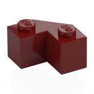 Brick Wedged 2 × 2 Facet Dunkelrot