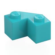 Brick Wedged 2 × 2 Facet Medium Azure