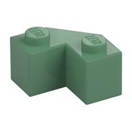 Brick Wedged 2 × 2 Facet Sandgrün