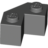 Brick Wedged 2 × 2 Facet Dark Bluish Gray