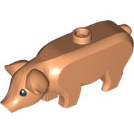 Animal, Pig, Large with Black Eyes and White Pupils Print Nougat