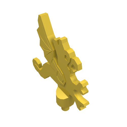 Headwear Accessory Plume Dragon Gelb