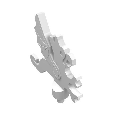 Headwear Accessory Plume Dragon Weiß