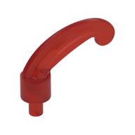 Headwear Accessory Plume / Feather Small with Pin Transparent-Rot