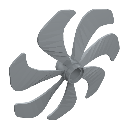 Propeller 7 Blade 6 Diameter Perlhellgrau