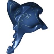 Mask Manta Ray with White Print Dark Blue