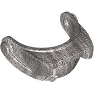 Headwear Accessory Visor with Horizontal Slit Metallic Silver