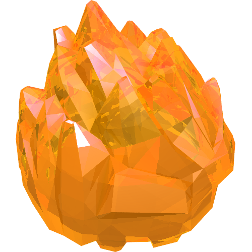 Head Special, Rock Monster, Jaw Upper [Type 2] Transparent-Orange