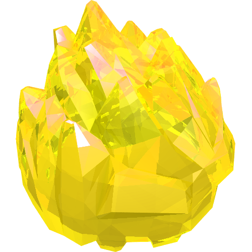 Head Special, Rock Monster, Jaw Upper [Type 2] Trans-Yellow